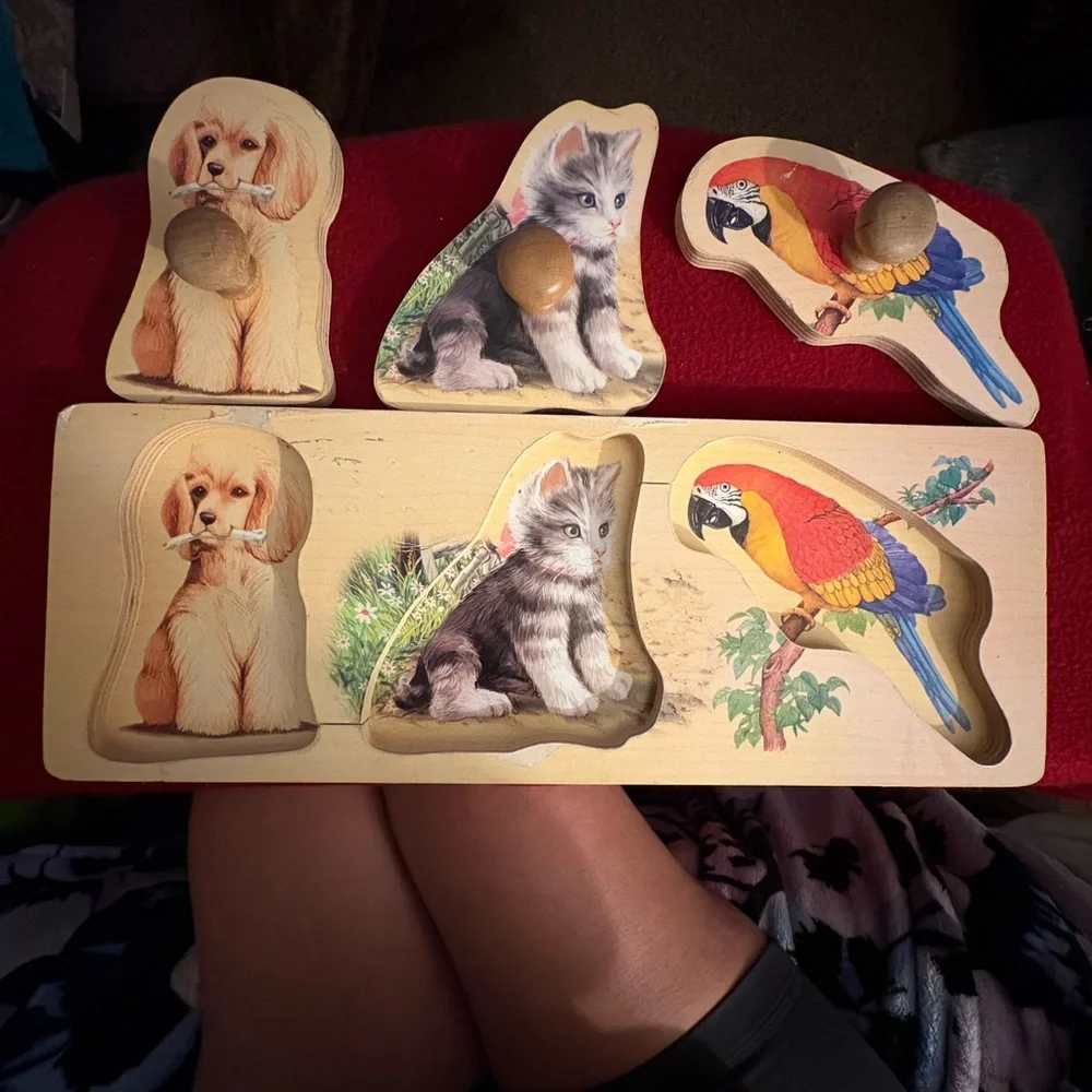 Colorful Wooden Pet Puzzle for Small Animals